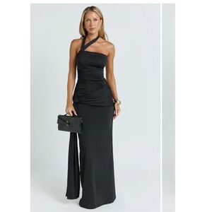 Showpo Black One-Shoulder Maxi Dress